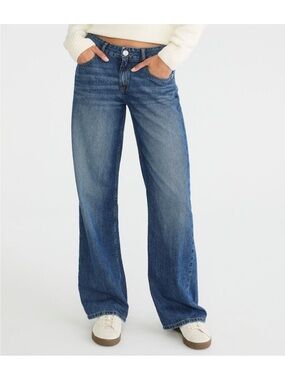 NWT Aeropostale High-Rise Wide-Leg Jeans in Blue Wash